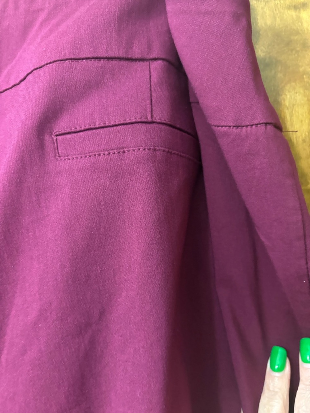 Merra Lane Wine-Magenta High-Waist Dress Pants 28W - Picture 5 of 6